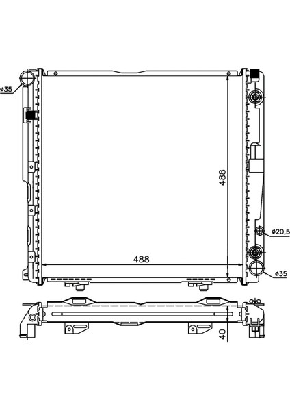 E200/220 W124 84- 1245006303 mt 490*488*32 modelleri