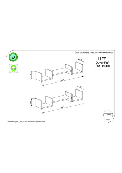 Dekormila Eylül Duvar Rafı Beyaz fiyatları