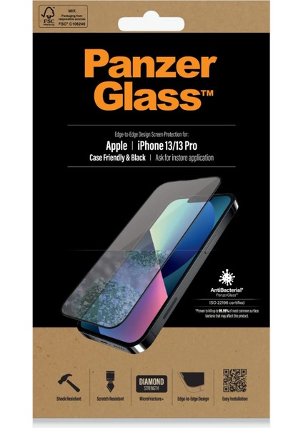 Panzerglass™ Apple iPhone 13/13 Pro Uyumlu Cf Ekran Koruyucu