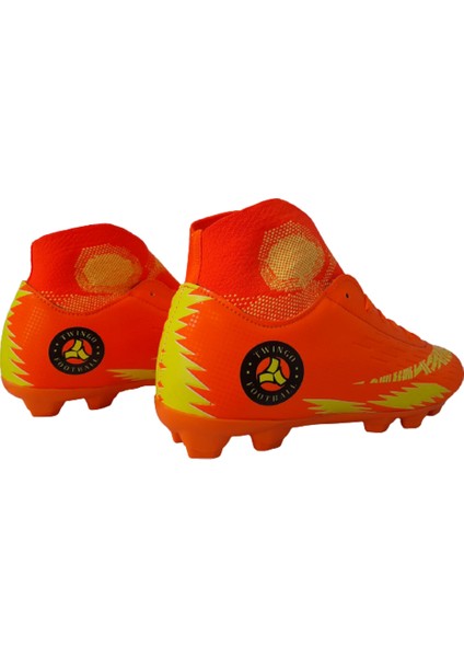 Erkek Turuncu Bilekli Çoraplı Krampon Futbol Ayakkabısı modelleri