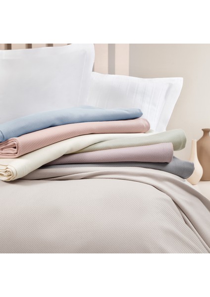 Bedding Anders Tek Kişilik Bambu Pike - Açık Mavi