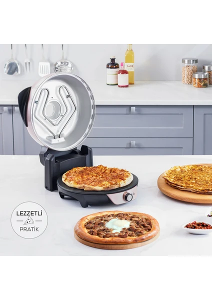 Gastro 10 in 1 Pizza Lahmacun ve Tandır Ekmeği Makinesi Biodiamond Rosegold