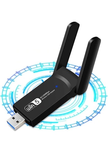 AC1300 Mbps Dual Band USB 3.0 Adaptör Kablosuz Wifi Alıcı