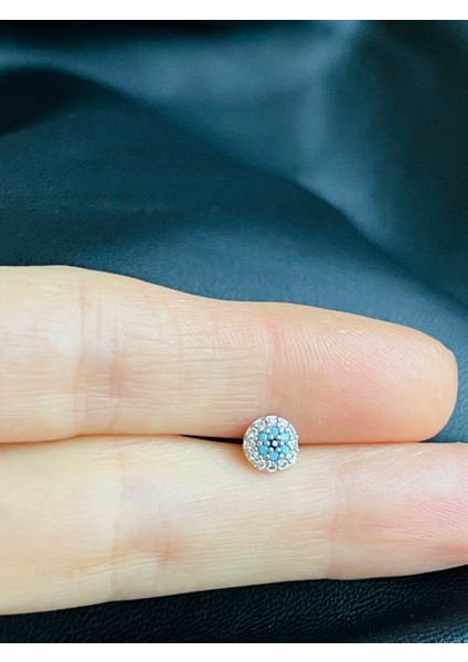 Çelik Nazar Gözlü Kıkırdak Helix Tragus PIERCING(1ADET)