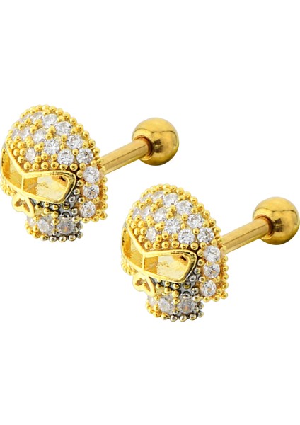 Çelik Kurukafa Tragus Helix PIERCING(1ADET)
