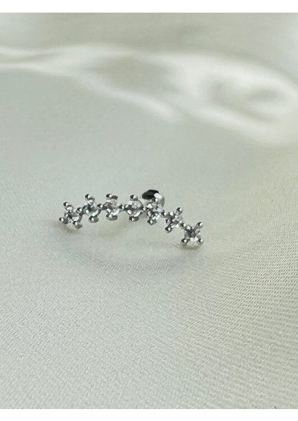 Kıkırdak Helix Tragus Yedi Taşlı Piercing ( 1 Adet)