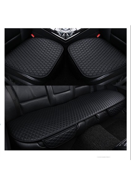 Mitsubishi Colt (2008-2012) Ön ve Arka Takım 3 Parça Siyah Deri Siyah Desen