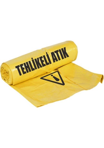 Imeci Tehlikeli Atık Baskılı 100 Mc 10 Adet 8 kg 800 gr 10 Rulo Sarı