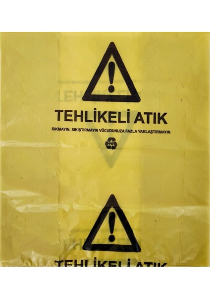 Imeci Tehlikeli Atık Baskılı 100 Mc 10 Adet 8 kg 800 gr 10 Rulo Sarı