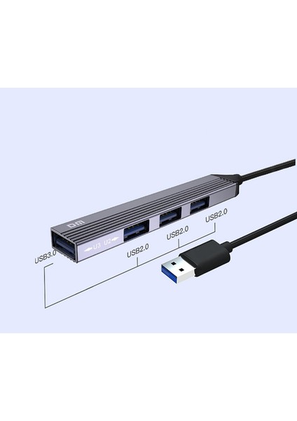 Dm CHB056 USB 3.0 To 4 Portlu 3*usb 2.0 1*usb 3.0 Hub Çoklayıcı 1 Metre