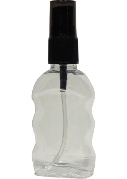 50 Adet 50 Ml Sprey Başlıklı Dezenfektan Kolonya Parfüm Boş Şişesi Sert Plastik