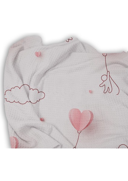 Kalp Desenli Tek Kişilik Pike ( Yastık Kılıflı ) fiyatları