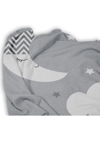 Sevimli Ay Desenli Tek Kişilik Pike ( Yastık Kılıflı ) fiyatları