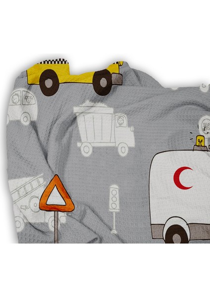 Arabalar Desenli Tek Kişilik Pike ( Yastık Kılıflı ) fiyatları