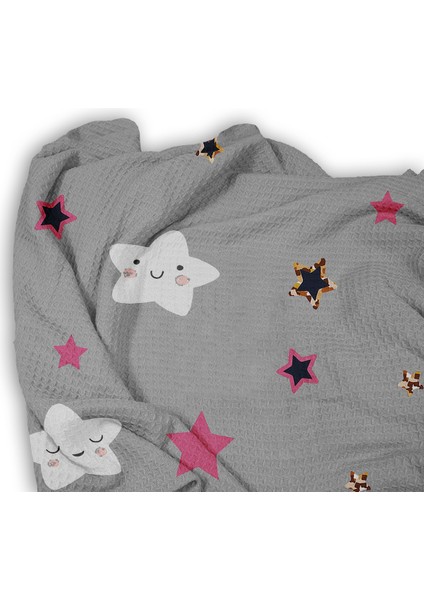 Sevimli Yıldız Desenli Tek Kişilik Pike ( Yastık Kılıflı ) fiyatları