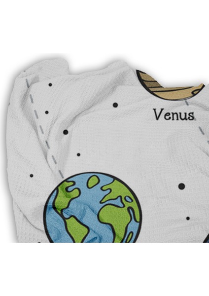 Uzay Gezegen Desenli Tek Kişilik Pike ( Yastık Kılıflı ) fiyatları