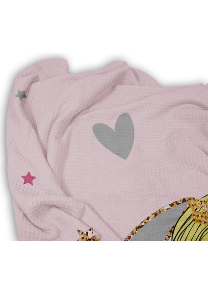 Ayda Oturan Sevimli Kız Desenli Tek Kişilik Pike ( Yastık Kılıflı ) fiyatları