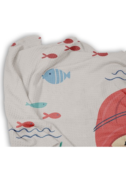 Deniz Kızı Desenli Tek Kişilik Pike ( Yastık Kılıflı ) fiyatları