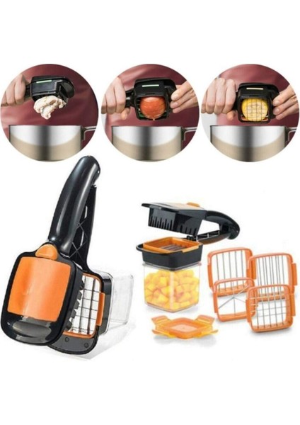 Nicer Dicer Quıck 5 In 1 Pratik Hazneli Sebze Meyve Doğrayıcı fırsatları