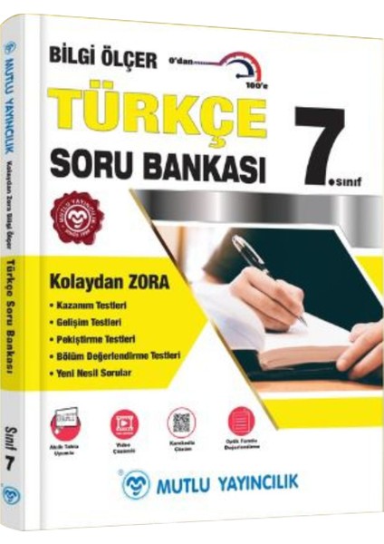 Mutlu Yayınları 7. Sınıf Türkçe Bilgi Ölçer Soru Bankası