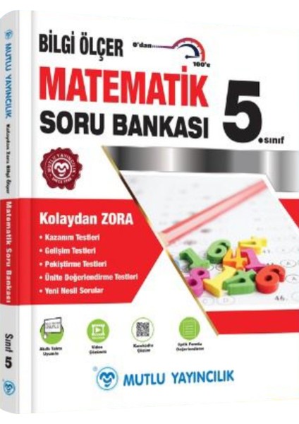 Mutlu Yayınları 5. Sınıf Matematik Bilgi Ölçer Soru Bankası