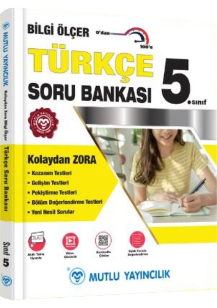 Mutlu Yayınları 5. Sınıf Türkçe Bilgi Ölçer Soru Bankası