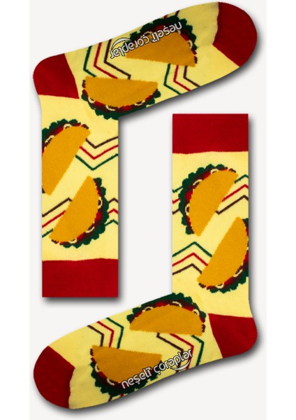 Taco Sarı Renkli Erkek Çorap