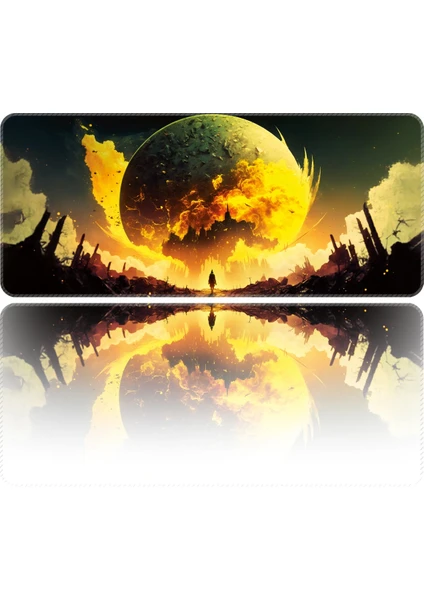 Mouse Pad Büyük Boy Gaming Oyuncu Xl 70X30 cm Yellow-Moon