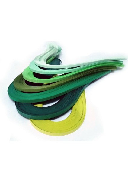 Yeşil Dünya Serisi 7 Farklı Ton Yeşil Renkli 700 Adetli Quilling