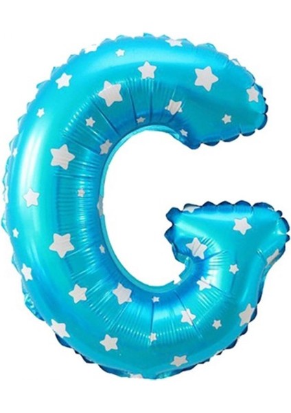 G Harf Mavi Folyo Balon 16 Inç 40 cm