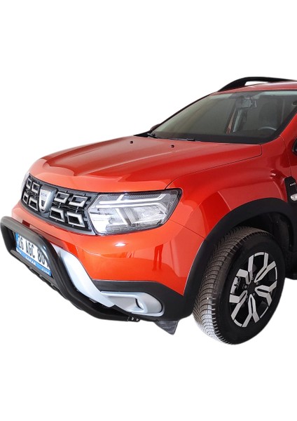 Dacia Duster 2018 Sonrası Safari Siyah Krom Ön Tampon Koruma Fildişli Model