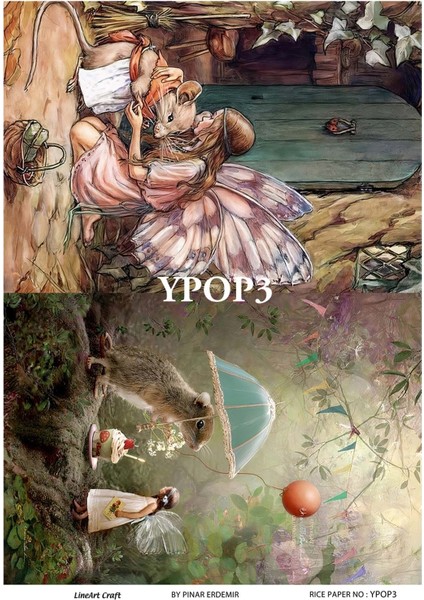 Op3 Peri, Sincap Desenli Kendinden Yapışkanlı Pirinç Dekopaj 29*42