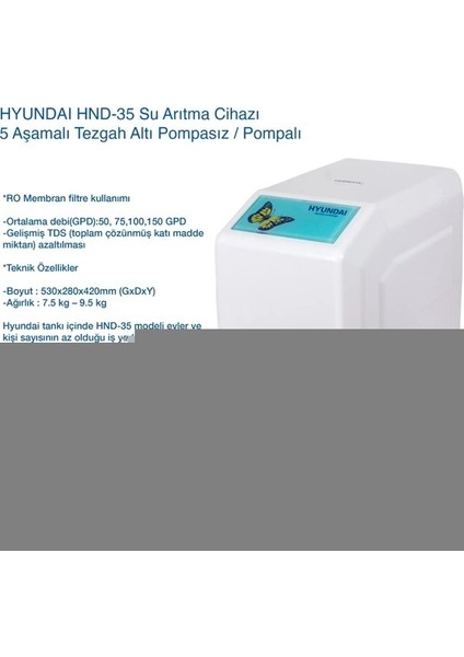 Su Arıtma Cihazı HND-35M