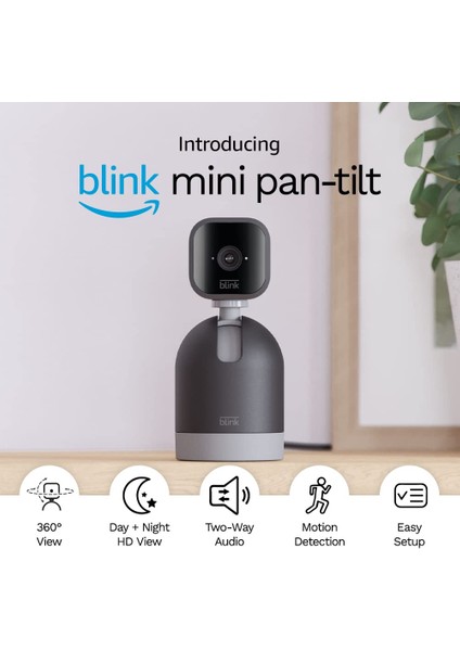 Mini Pan-Tilt Kamera | Dönen Iç Mekan Kamerası, Siyah