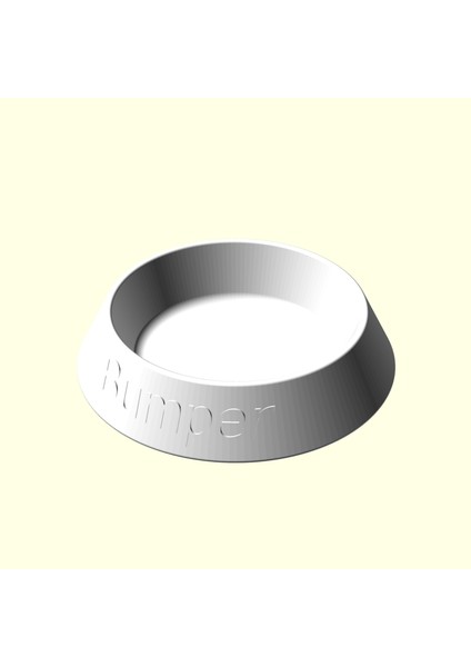 Bumper Kedi Köpek Mama Yem Kabı Evcil Hayvana Isme Özel Üretim Organik Plastik