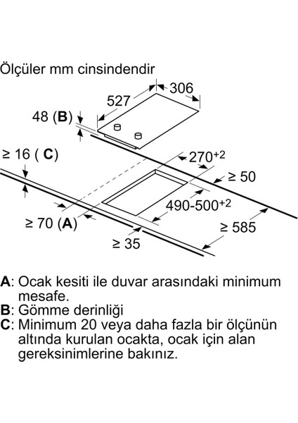 PKF375CA2E Elektrikli Ankastre Domino Ocak