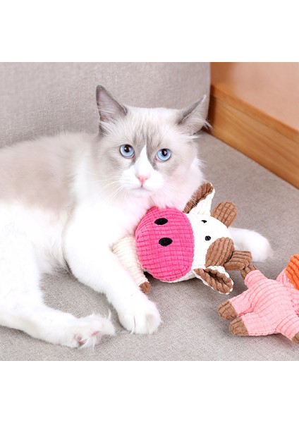 Mahalle Kitten Pet Oyuncak Peluş Tavşan Inek Fil Sondaj Sevimli Köpek Oyuncak (Yurt Dışından)