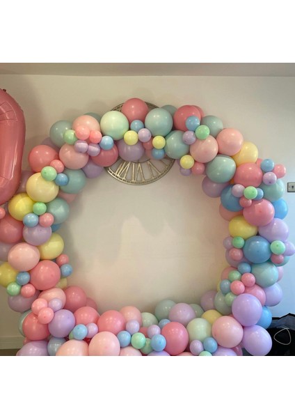 Pastel Makaron Balon Zinciri 200 Adet