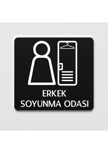 Erkek Soyunma Odası Tabelası Ofis Yönlendirme Kapı Isimlik Soyunma Alanı Tabela