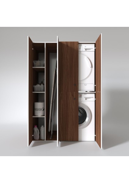 Kenzlife çamaşır-kurutma makinesi dolabı kapaklı yaromira sol cvz 180*120*60 banyo arkalıksız fiyatları
