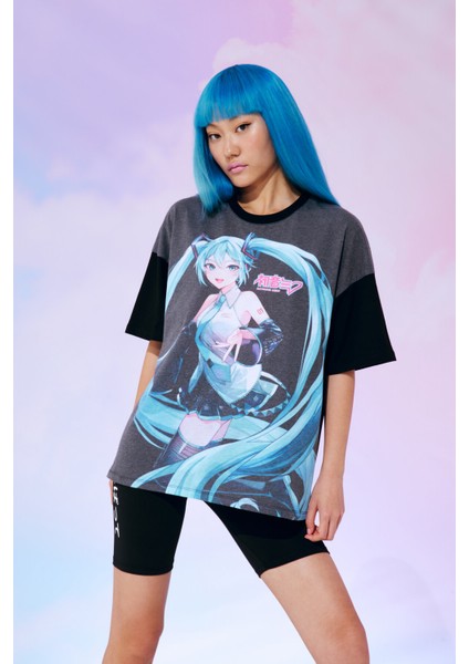 Hatsune Miku Oversize Tişört-anime Koleksiyonu