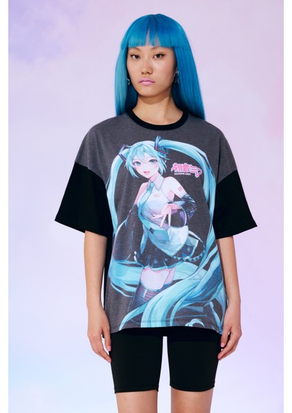 Hatsune Miku Oversize Tişört-anime Koleksiyonu