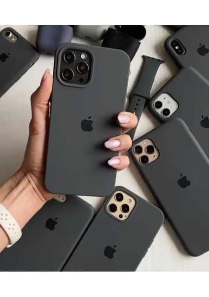 iPhone 12 Pro Max Silikon Kılıf Logolu Lansman Kılıf
