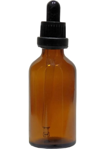 Amber Cam Şişe 50 ml Cam Damlalıklı 50 Adet
