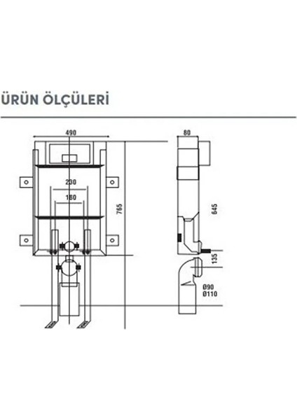 Hera Rimless Asma Klozet + Gömme Rezervuar Takım