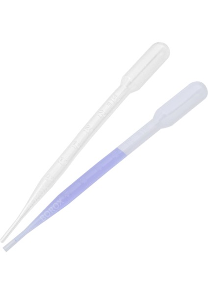 Pastör Pipeti - Plastik Damlalık- (0.5 - 3.0 mL) - 100 Adetlik Set - Non Steril