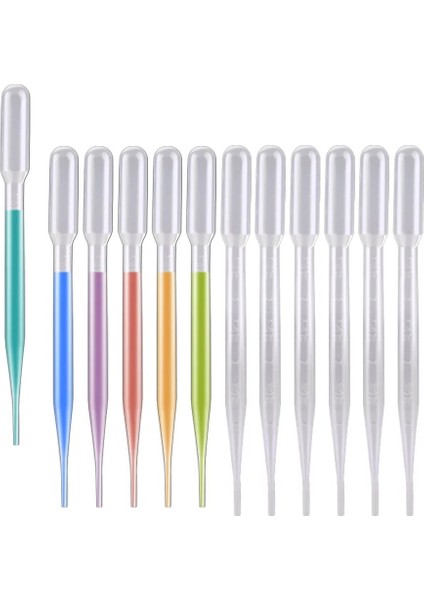 Pastör Pipeti - Plastik Damlalık- (0.5 - 3.0 mL) - 100 Adetlik Set - Non Steril