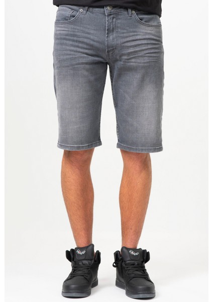 Gri Erkek Denim Şort M50096