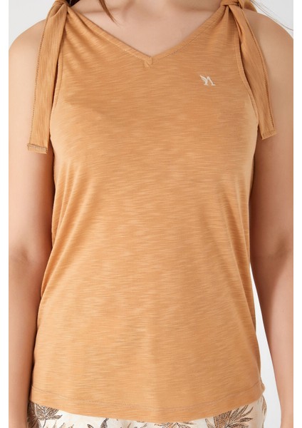 Laces Açık Kahverengi Kadın Kapri Takım fırsatları