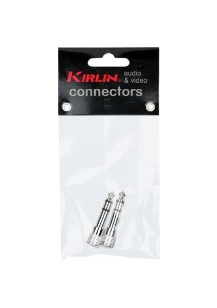 Kırlın 1-4" Trs M - 3.5mm Trs F, 2li Nickel Kaplı Dönüştürücü
